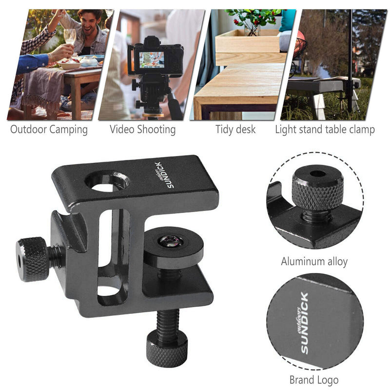 Camp Light Adjustable Bracket Stand & Desk Clip for Outdoor Camping Lamp & Ta