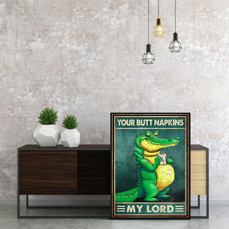 Oil Paint by Numbers Crocodile Canvas Artwork Living Room Picture Decoration Kit