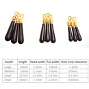 100pcs Fishing Floats Copper Rubber Bobber Fishing Float Rotation Buoy (M) Newly