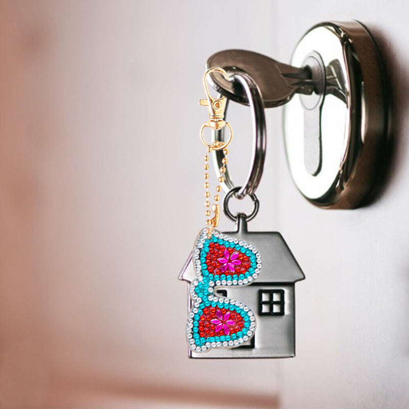 Christmas 5D Diamond Painting Special Shape Drilling Keychain Kits (T-14)