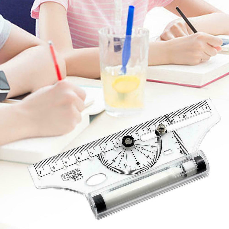 Plastic Measuring Rolling Ruler Drawing Roller Ruler Parallel Ruler HOT US E5D2
