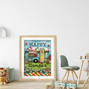 Diamond DIY Happy Camping Full Round Drill Rhinestone Picture