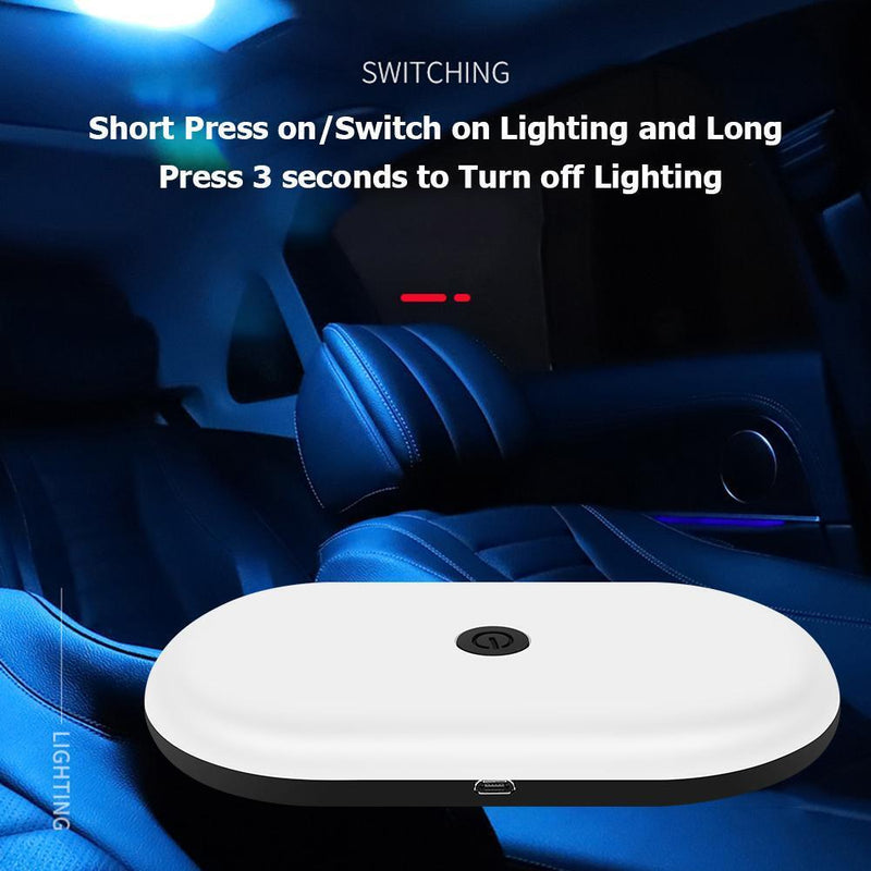Universal Light Roof Dome Magnetic LED Reading Lamp White Rechargeable USB Car