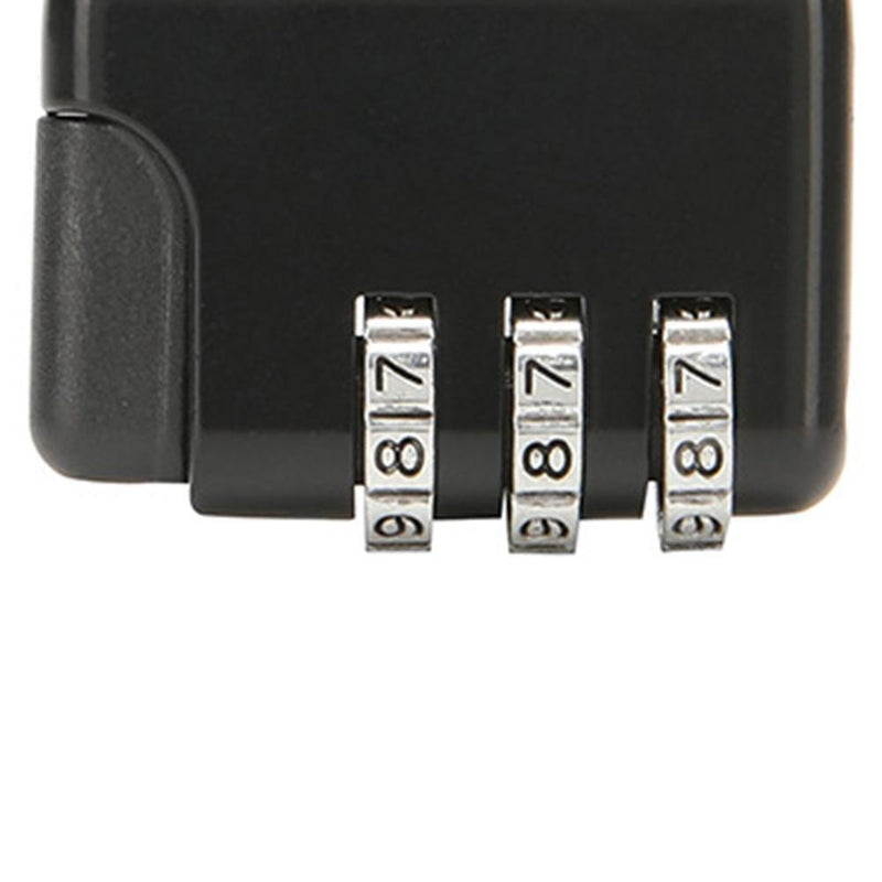 Mini 3-Digit Code Luggage Password Padlock Drawer Anti-Theft Lock (Black)
