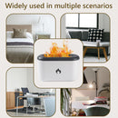 Essential Oil Diffuser Flame Humidifier Home Office Aromatherapy (White)