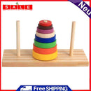Slibrat Wooden Jigsaw Puzzle Stacking Tower of Hanoi Kid Mathematical Educational Toys