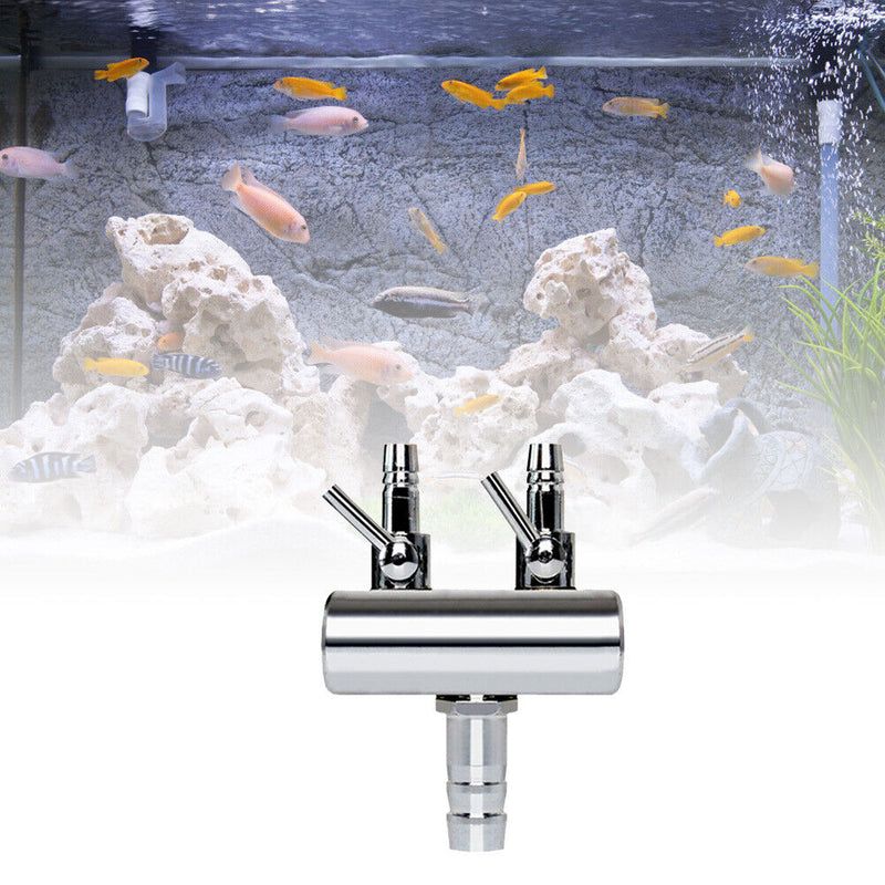 Air Oxygen Volume Control Valve Aquarium Fish Tank Stainless Steel Distribu