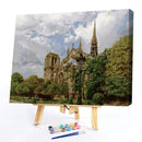 Painting By Numbers Kit DIY Tree Castle Hand Painted Canvas Oil Art Picture Gift