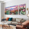 Frameless Painting By Numbers Courtyard DIY Drawing On Canvas Craft Triptych Kit