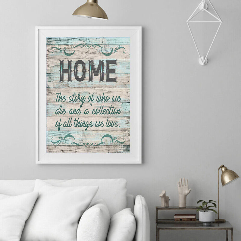 Digital Paint Calligraphy Painted By Numbers On Canvas Wall Decor