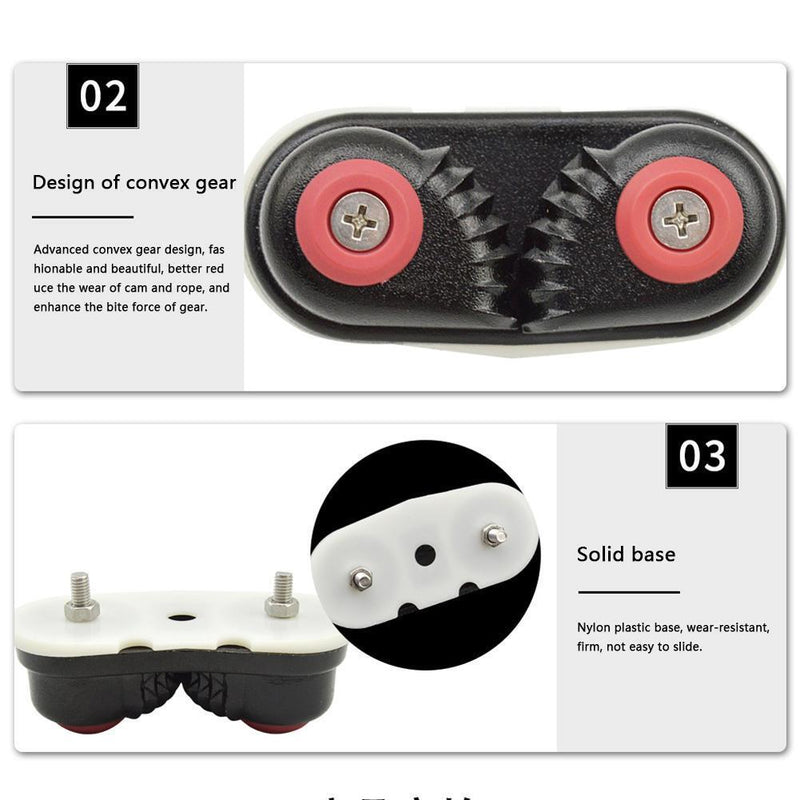 Rowing Boat Cam Cleats Fast Entry Rope Fairlead for Sailboat Dinghy Canoe