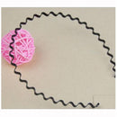 Men Women Black Fashion Sports Hairband Hoop Metal Wavy Headband