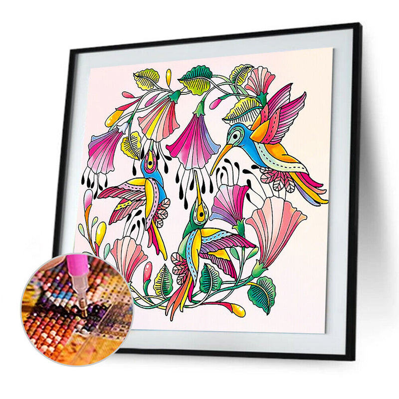 Diamond Painting Partial Special Drill Birds and Flowers Picture of Rhinest