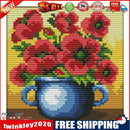 14CT Stamp Cross Stitch Kits DIY Flowers Printed Needlework Decor (H535)