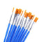2*Plastic Rod Brush Digital Oil Brush Pointed Hook Line Viny Brush Flat Pen I9F8