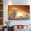 5D DIY Part Drill Diamond Painting Merlion Rhinestone Newly