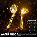 Halloween Skeleton Hands Decoration Glowing Light Hand Arms Garden Light~