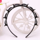 Punk Braided Hairband Headband Men Women Hoop Double Bangs Clip (Black)