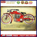 Motorcycle Sheet Metal Drawing Metal Painting Tin Wall Home Poster Bedroom Sign