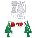 Christmas Set Cutting Dies Stencils Scrapbook DIY Craft Album Paper Card -157832