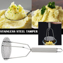 Household Steel Potato Press with Handle Steel Masher.
