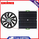 Solar Panel Fan Fan 20W Exhaust Fan for Office Outdoor Dog Chicken House