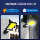 COB LED Solar Street Lights Outdoor Courtyard Porch PIR Remote Control Wall