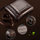 Casual Solid Color Shoulder Bags Business PU Leather Men Crossbody Travel Messen
