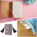 2pcs DIY Diamond Painting Leather Bookmark Special Shape Drill Tassel Art Crafts