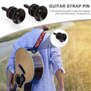 20x Guitar Pegs Anti-Brief Strap Buckle Locking Pin for Bass Ukulele (Black)