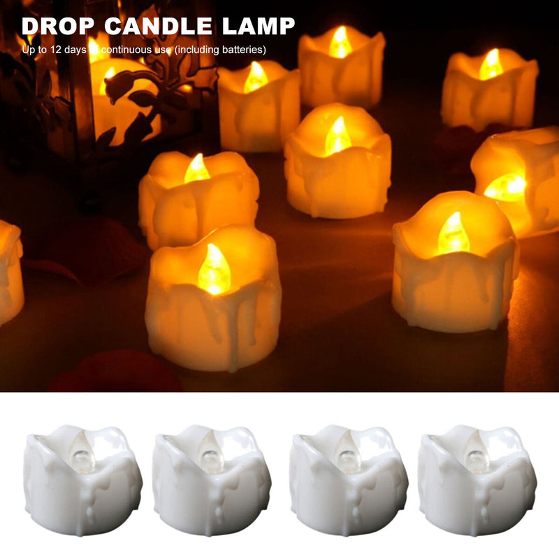 Flameless Candles - Flickering LED Tea Light with Timer for Seasonal & Festival