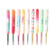 9pcs Colorful Ergonomic Crochet Hooks Soft Handles Sweater Needles (Bubble)