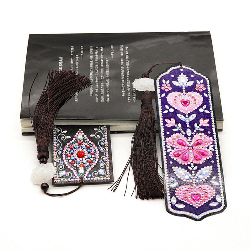 DIY Heart Butterfly Special Shaped Diamond Painting Bookmark Cross Stitch Newly