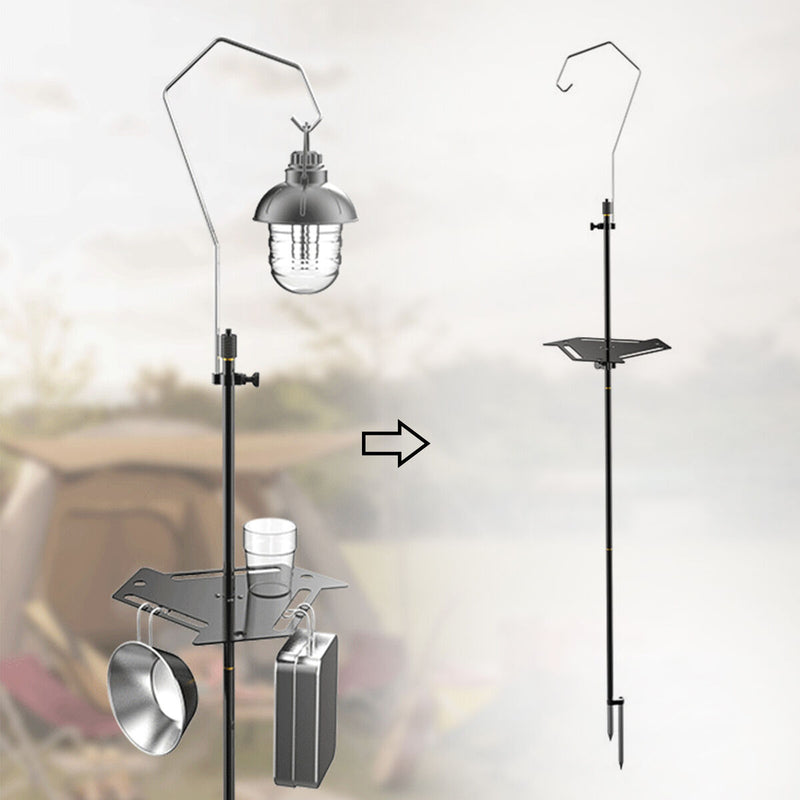 Camping Hanging Rack Holder - Lantern Lamp Stand Pole Storage for Fishing P