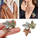 Party Women Corsage Pins Leaves Brooch Pin Maple Leaf Brooches Lapel Brooch