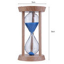 Wooden Sand Clock 3 Minutes Hourglass Sandglass Kids Toothbrush Timer(Blue)