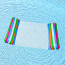 Horizontal Striped Water Hammock Reusable Inflatable Pool Floats Recliner Newly