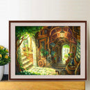 5D DIY Diamond Painting Old Wooden House Corridor Kits Full Round Drill Crafts