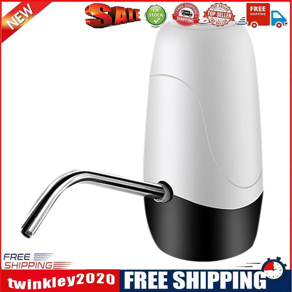 Rechargeable Electric Portable Water Pump Dispenser Drinking Bottle (White)
