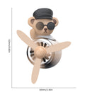 Silicone Car Air Freshener - Cartoon Bear Pilot Modeling Aromatherapy (B)