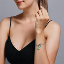 Fashion Butterfly Pendant Metal Buckle Women Charm Bangle Jewelry Gift Bracelet
