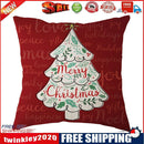 Linen Merry Christmas Print Pillow Case Sofa Car Throw Cushion Covers (529)