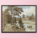 14CT Stamped Print Canvas Artworks Decor Full Cross Stitch Embroidery Painting