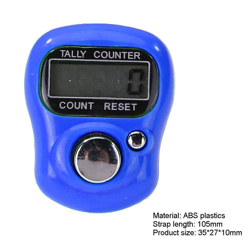 Mini Finger Counter LCD Electronic Digital Counter Range 0-99999 (Blue)