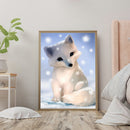 Full Embroidery Kits Snow Fox 11CT Stamped Needlework Home Room Art Decoration
