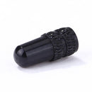 Aluminum Alloy Bicycle Tire Gas Nozzle Valve Cap Cycling Dust Cover (Black)