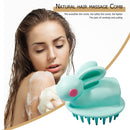 Silicone Head Scalp Massage Brush Shampoo Hair Washing Bath Comb (Green) Newly