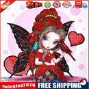5D DIY Part Special Drill Diamond Painting Cartoon Girl Drawing (Pink)