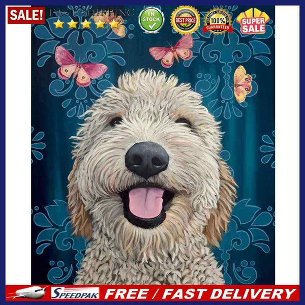 5D DIY Diamond Painting Kits Hairy Dog Full Square Drill Wall Animal Art Craf