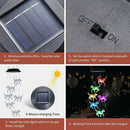 Yard Patio Wind Chime Hummingbirds Solar Chime LED Crystal Dog Discolored